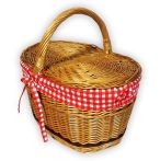 Picnic basket with lining 41x30x24(39)cm