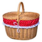 Piknik kosár béléssel 41x30x24(39)cm