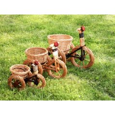 Wicker bicycle pot (light brown) S 30x20x25cm