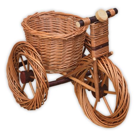 Weidenfahrrad-Blumentopf in verschiedenen Größen (natur) 