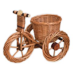 Weidenfahrrad-Blumentopf in verschiedenen Größen (natur) 