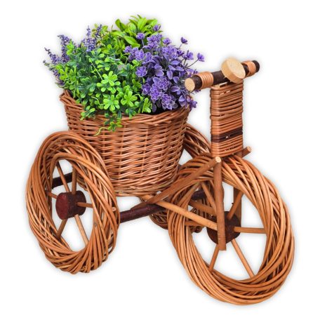 Weidenfahrrad-Blumentopf in verschiedenen Größen (natur) 