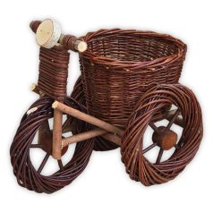 Fahrradtopf aus Weidengeflecht (dunkelbraun) 