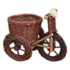 Fahrradtopf aus Weidengeflecht (dunkelbraun) 