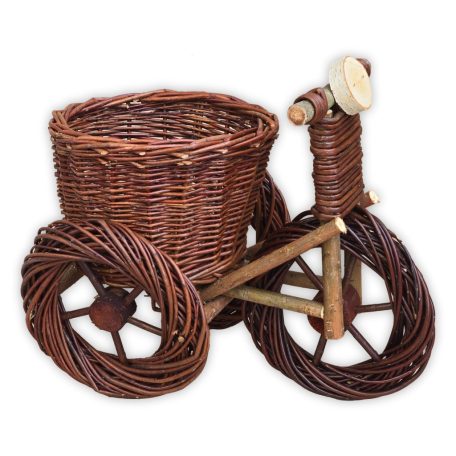 Fahrradtopf aus Weidengeflecht (dunkelbraun) 