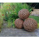 Decorative wicker globe in several sizes