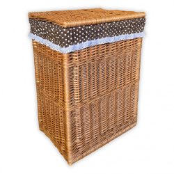 Square laundry basket with liner