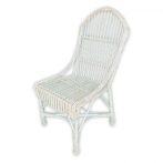 Woven wicker chair (white)