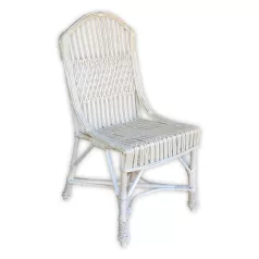 Woven wicker chair (white)