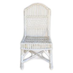 Woven wicker chair (white)
