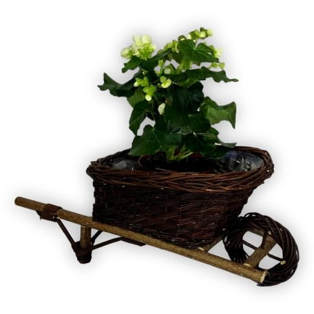 Flower holder wheelbarrow mini 24/52 cm