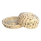 Weißer Brotkorb rund 32x16cm