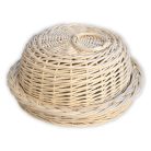 Weißer Brotkorb rund 32x16cm