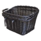 Fekete szögletes kerékpár kosár több méretben