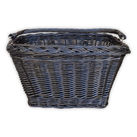 Fekete szögletes kerékpár kosár több méretben