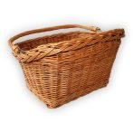 Natural square bicycle basket in several sizes