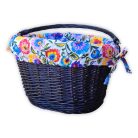 Kék kerékpár kosár béléssel