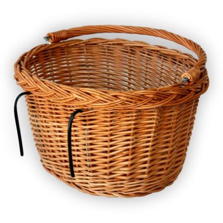 Wicker bicycle basket M 40x30x23/28cm