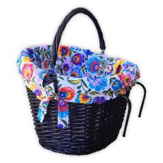 Kék kerékpár kosár béléssel