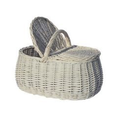 White picnic basket 52x34x26(40)cm