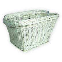 Wicker bicycle basket in several colours 50x34x32/40cm