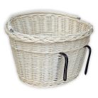 White bicycle basket 40x30x23/28cm