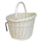 White bicycle basket 40x30x23/28cm
