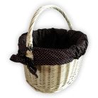 Fonott bicikli kosár béléssel 40x28x23 cm