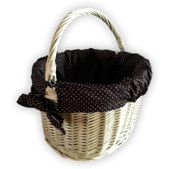 Fonott bicikli kosár béléssel 40x28x23 cm