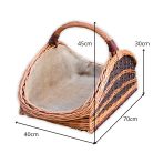 Kandalló kosár béléssel 70x40x30(45)cm