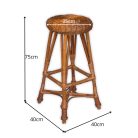 Rattan bárszék 75x35cm