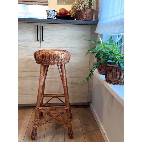 Rattan bárszék 75x35cm