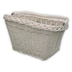 White square bicycle basket in several sizes