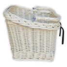 Weißer quadratischer Fahrradkorb in verschiedenen Größen