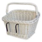 Weißer quadratischer Fahrradkorb in verschiedenen Größen