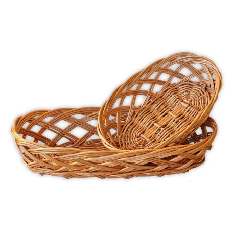 Ovale Schale aus Flechtwerk in verschiedenen Größen