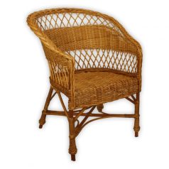 Wicker rattan armchair