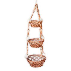 Braided flower holder with tray