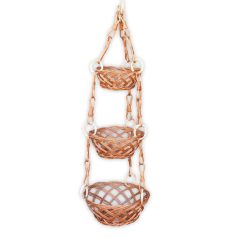 Geflochtener Blumenhalter mit Tablett