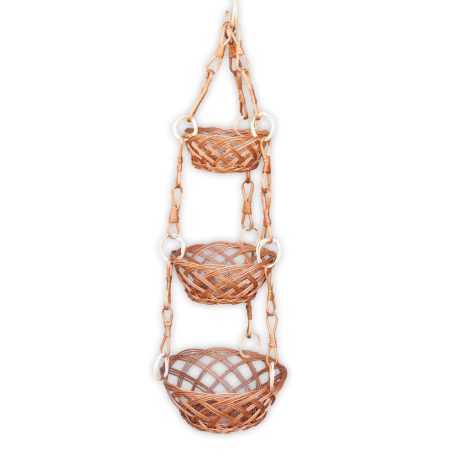 Geflochtener Blumenhalter mit Tablett