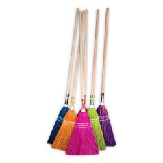 Large Coloured Sorghum Broom