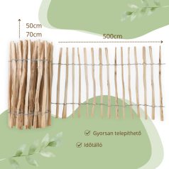 Haselnusszaun in verschiedenen Größen 5m (7-8 cm Abstand)