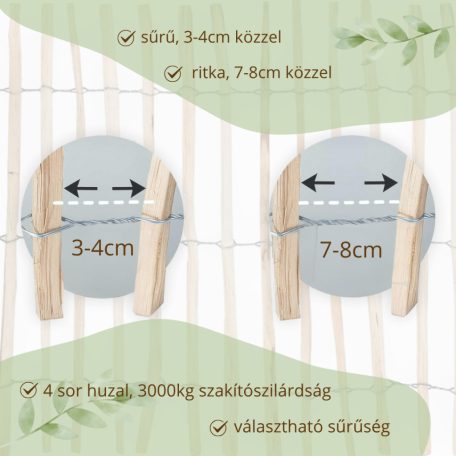 Mogyorófa kerítés több méretben 5m (köz 3-4 cm)