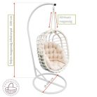 Hanging armchair oval, with stand and cushion