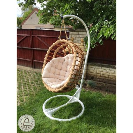 Hanging armchair oval, with stand and cushion