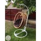 Hanging armchair oval, with stand and cushion