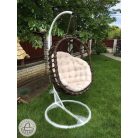 Hanging armchair oval, with stand and cushion