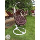 Hanging armchair oval, with stand and cushion