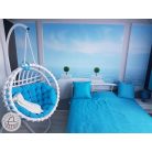 Hanging armchair round, with stand and cushion