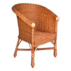 Wicker rattan armchair